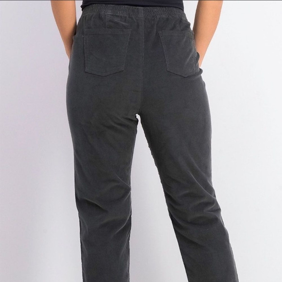 Karen Scott Women's Petite Corduroy Pull-On Pants, Charcoal Size PXL NWT - Picture 2 of 12